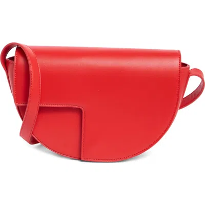 Bcbg Geo Half Moon Crossbody Bag In Radiant Red