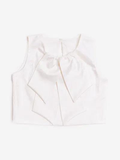 Bcbg Kids'  Girls Bow Blouse In Ivory