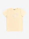 Bcbg Girls Diamante Logo 3d Flowers T-shirt In Yellow
