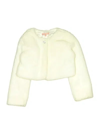 Pre-owned Bcbg Girls Kids' Faux Fur Vest In Ivory