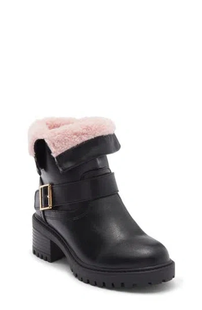 Bcbg Girls Kids' Alba Faux Shearling Lined Boot In Black