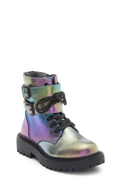 Bcbg Girls Kids' Briana Iridescent Combat Boot In Multi