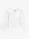 Bcbg Girls Puff Long Sleeve Top In Ivory