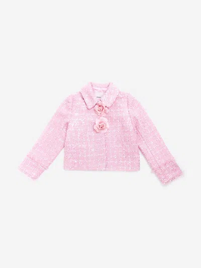 Bcbg Kids'  Girls Rose Tweed Jacket In Pink