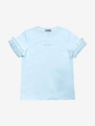 Bcbg Babies' Girls Ruffle Sleeve T-shirt In Blue