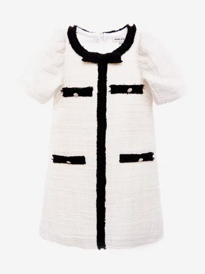 Bcbg Babies' Girls Tweed Dress In Ivory