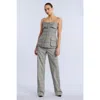 Bcbg Glen Plaid Vest In Gray