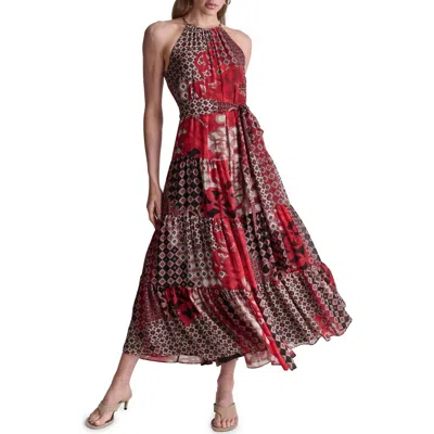 Bcbg Halter Neck Midi Dress In Multi