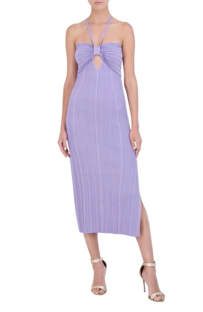 Bcbg Halter Rib Dress In Lavender