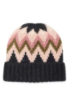 Bcbg Harbor Fair Isle Beanie In Black