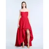Bcbg High Slit Ball Gown In Red