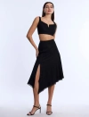 Bcbg High Slit Flared Skirt In Black