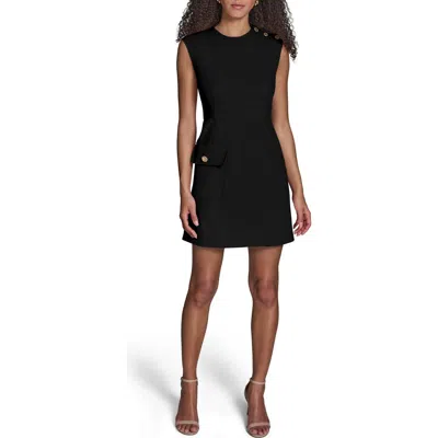 Bcbg Iconic Stretch Asymmetric Minidress In Black