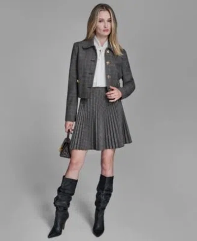 Bcbg Jacket Blouse Skirt In Gray