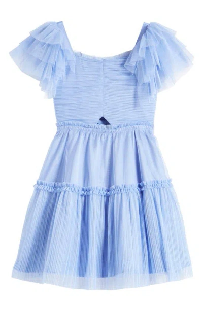 Bcbg Kids' Flutter Sleeve Tulle Dress In Perry