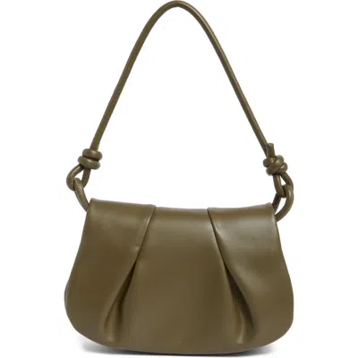Bcbg Knot Flap Shoulder Bag In Dark Olive