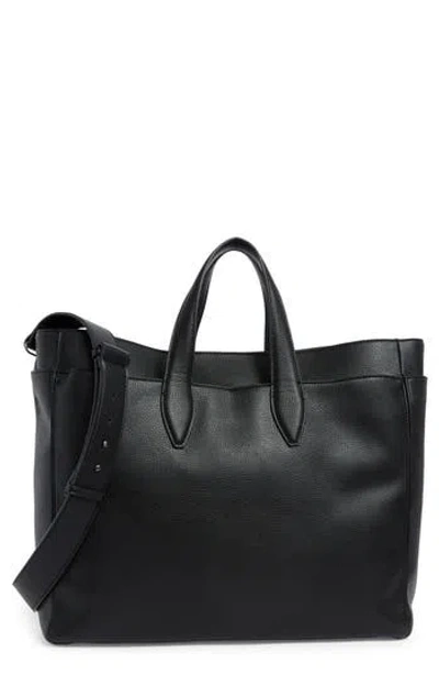 Bcbg Layered Faux Leather Tote In Black