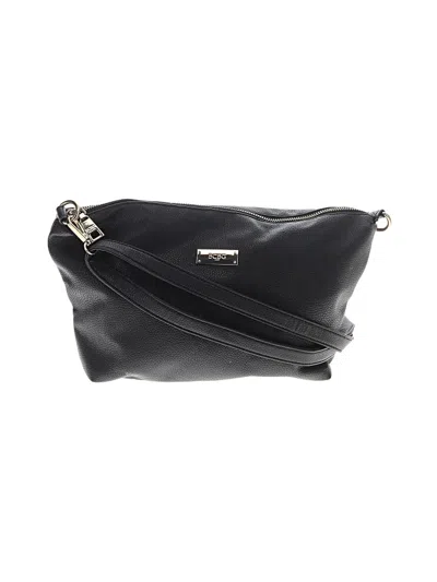 Pre-owned Bcbg Leather Crossbody Bag In Black