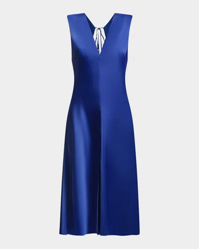 Bcbg Leha Cut-out Satin Midi Dress