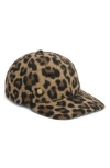 Bcbg Leopard Print Baseball Cap In Brown