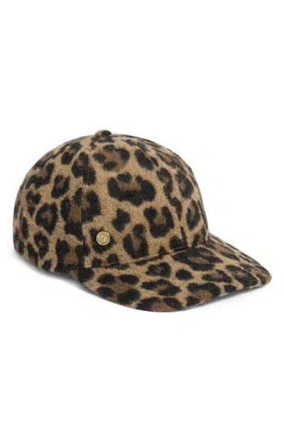 Bcbg Leopard Print Baseball Cap In Brown