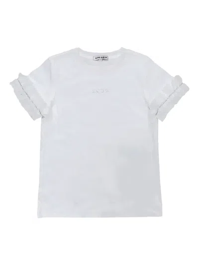 Bcbg Kids' Logo-print T-shirt In White