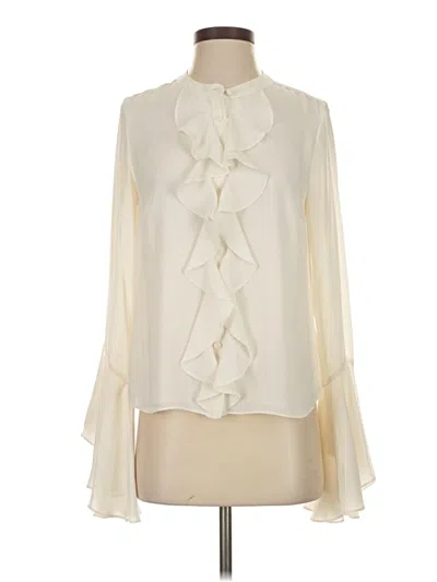 Pre-owned Bcbg Long Sleeve Blouse In Ivory