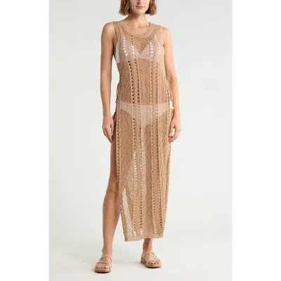 Bcbg Lurex Knit Swim Coverup Dress In Multi