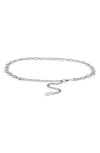 Bcbg Mariner Chain Link Belt In Silver