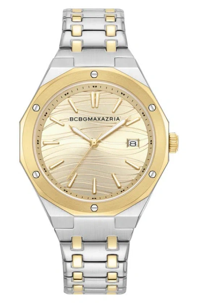 Bcbg Max Azria 3-hand Quartz Two-tone Bracelet Watch, 36mm In Gold/ Silver