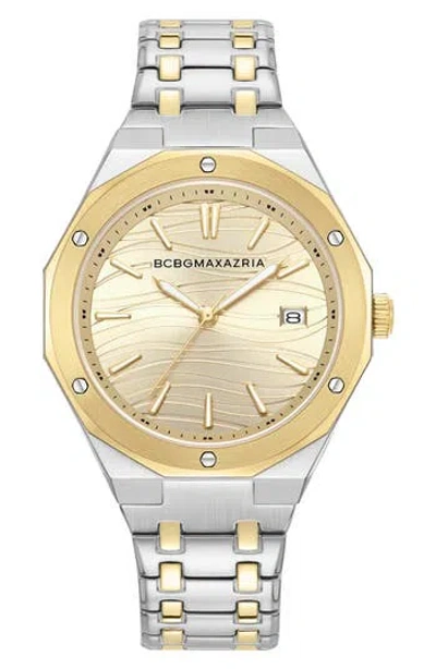 Bcbg Max Azria 3-hand Quartz Two-tone Bracelet Watch, 36mm In Metallic
