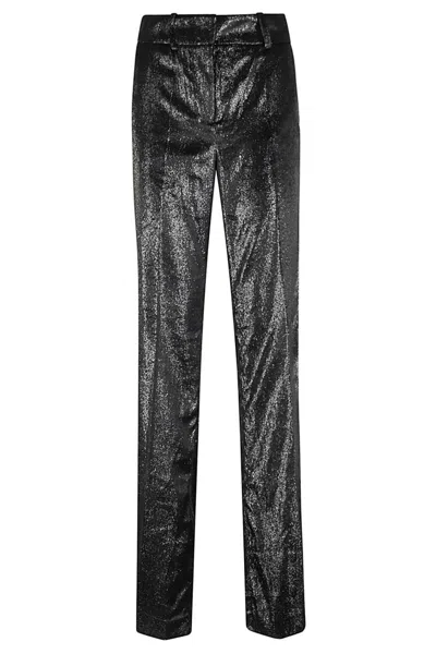 Bcbg Max Azria Black Lurex Velvet Pants In Na Black Beauty