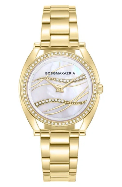 Bcbg Max Azria Classic Mother Of Pearl Dial Bracelet Watch, 33.8mm In Gold