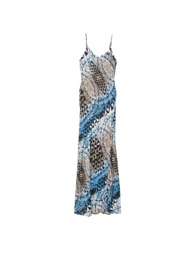 Bcbg Max Azria Geometric-print V-neck Maxi Dress In Multi
