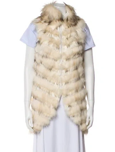 Pre-owned Bcbg Max Azria Striped Vest In Neutral