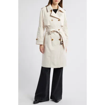 Bcbg Max Azria Water Resistant Double Breasted Belted Trench Coat