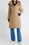 Bcbg Max Azria Water Resistant Hooded Puffer Jacket In Mushroom