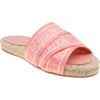 Bcbg Maya Slide Sandal In Chintz Rose/white Fabric