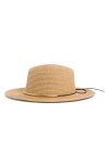 Bcbg Metal Link Boater Hat In Tan