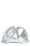 Bcbg Metallic Drawstring Clutch In Silver