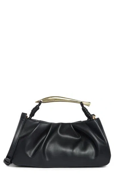 Bcbg Metallic Fish Handle Clutch In Black