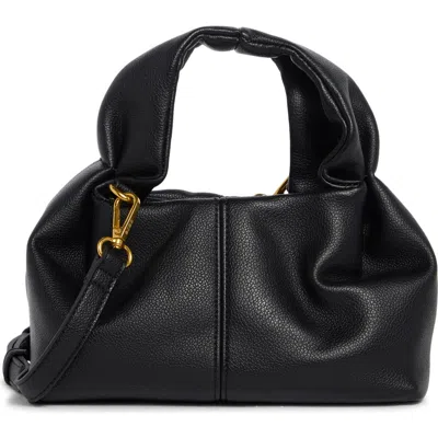 Bcbg Mini Pleated Top Handle Bag In Black