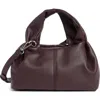 Bcbg Mini Pleated Top Handle Bag In Burgundy