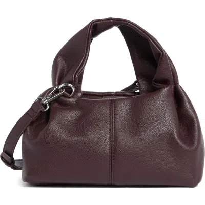Bcbg Mini Pleated Top Handle Bag In Burgundy