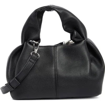 Bcbg Mini Pleated Top Handle Satchel In Black