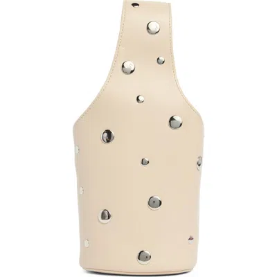 Bcbg Mini Studded Faux Leather Bucket Bag In Neutral
