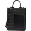 Bcbg Mini Whipstitched Straw Tote Bag In Black