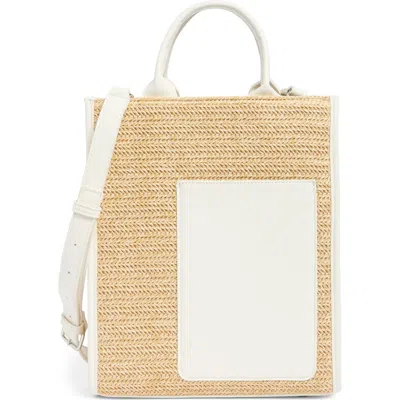 Bcbg Mini Whipstitched Straw Tote Bag In Neutral