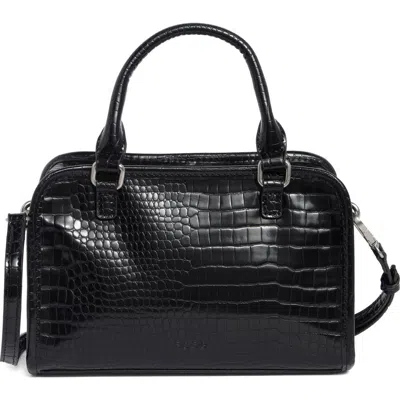 Bcbg Mini Zip Top Handle Bag In Black