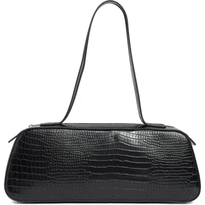 Bcbg Minimalist East West Shoulder Bag In Black